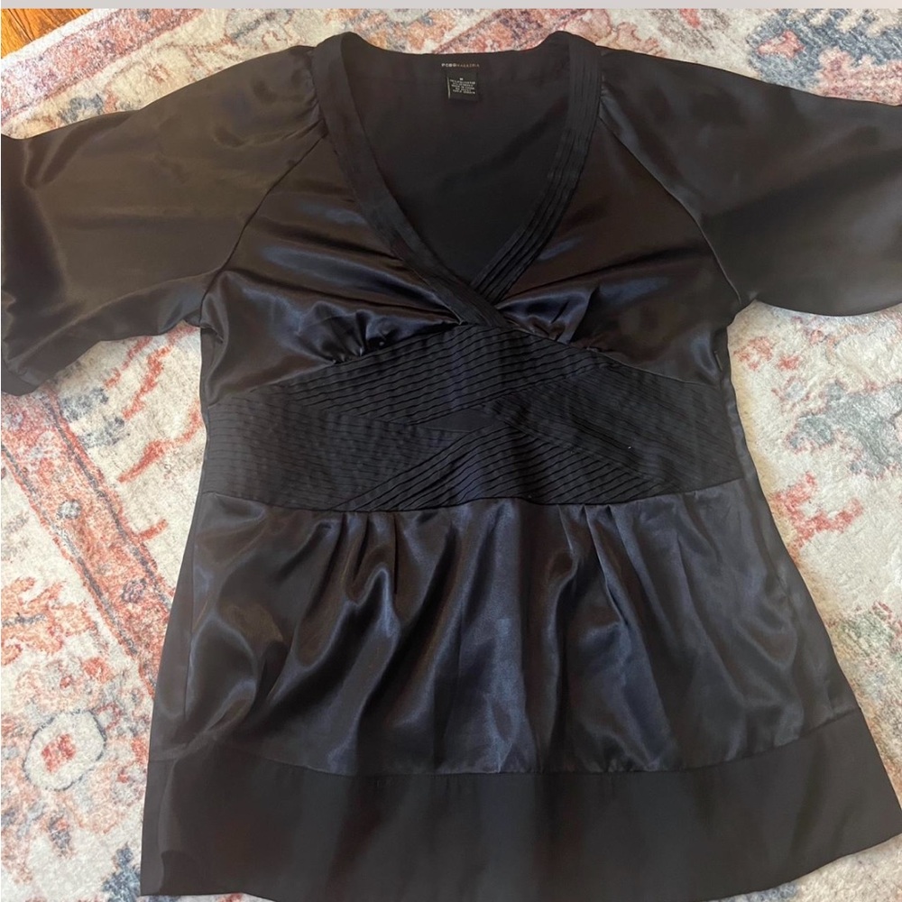 Black silk wrap chemise